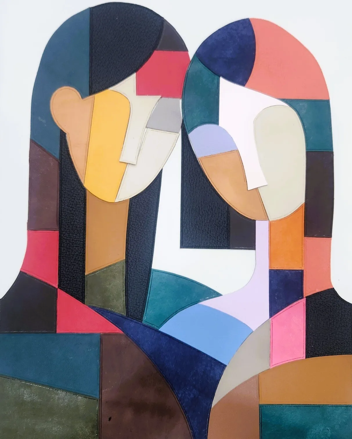 김다인, 관계_연결(45x33cm) 가죽 2026