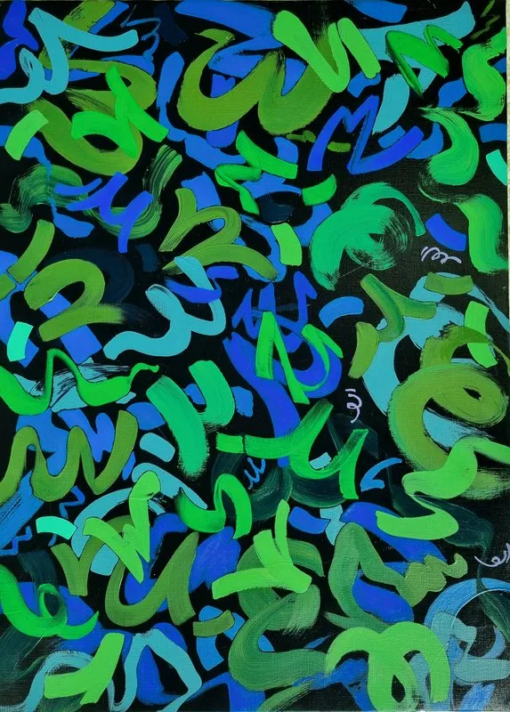 김용경, Dancing with joy, 20P, Acrylic on canvas, 2025